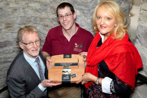Sexton and Sons handcrafted solid wood chopping boards launched at Waterford’s Medieval Museum with Eamonn McEneaney, Director of Waterford Treasures, David Sexton and Caroline Prendergast, LEO Waterford. Photo Credit: www.gerryocarroll.com