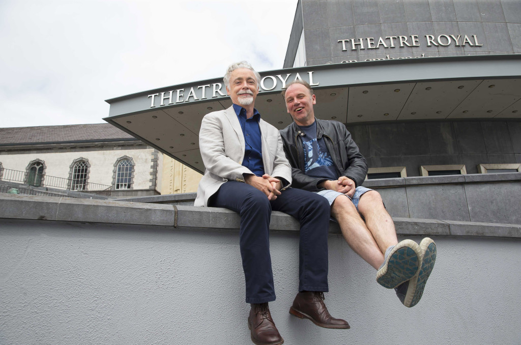 FREE TO USE IMAGE. Pictured is  Eoin Colfer and Don Wycherley. Don Wycherley stars in Eoin Colfers "My Real Life" in Waterfords Theatre Royal from June 30th.  A dark, quirky, touching play where one man comes to terms with his life, his loves and his MS.  www.theatreroyal.ie. Picture: Patrick Browne